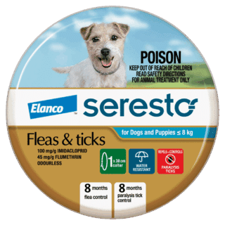 Seresto™ Flea & Tick Collar for Dogs And Puppies Up To 8kg - 1 Pack
