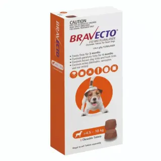 Bravecto Chews For Small Dogs 4.5-10Kg (Orange)