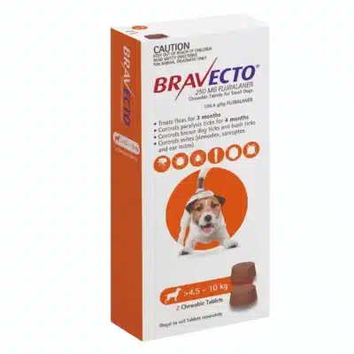 Bravecto Chews For Small Dogs 4.5-10Kg (Orange)
