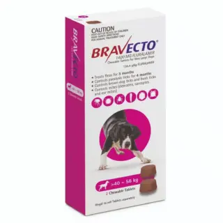 Bravecto Chews For Extra Large Dogs 40Kg - 56Kg (Pink)