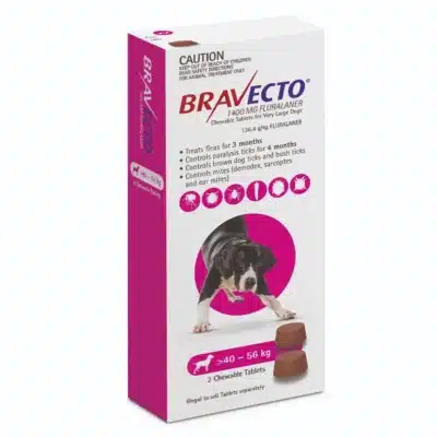 Bravecto Chews For Extra Large Dogs 40Kg - 56Kg (Pink)