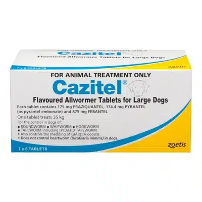 Cazitel Allwormer For Large Dogs - Single Tablet, 6 Tablets & 42 Tablets