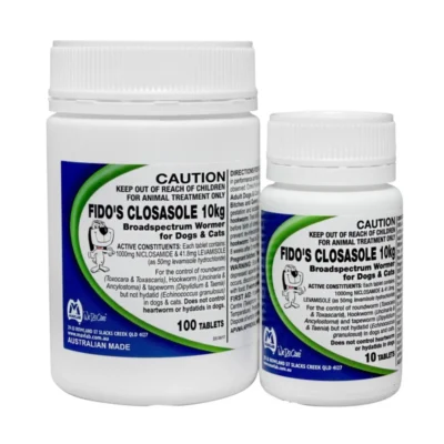 Fido's Closasole 10kg Tablets For Cats and Dogs - 1 Tablet, 10 Tablets & 100 Tablets