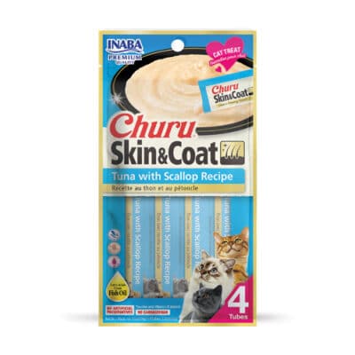 Inaba Churu Skin and Coat Cat Treats - Tuna with Scallop Recipe