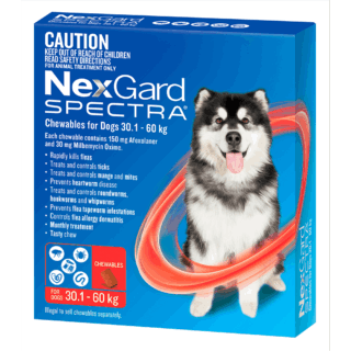 NexGard Spectra Very Large Dog 30.1kg - 60kg (Red)