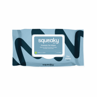 SQUEAKY PET PROBIOTIC PET WIPES FRESH & ZESTY 60 WIPES