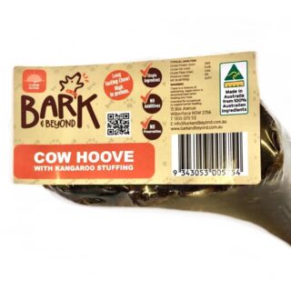 BARK &  BEYOND COW HOOF WITH ROO STUFFING