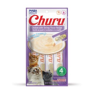 Inaba Churu Puree Cat Treats - Chicken with Shrimp Puree