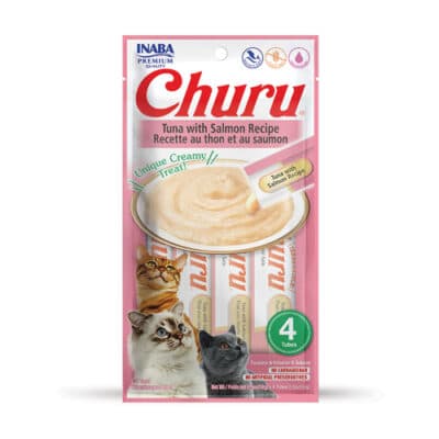 Inaba Churu Puree Cat Treats - Tuna with Salmon Puree
