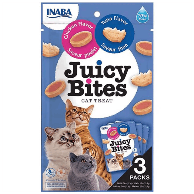 Inaba Juicy Bites Cat Treats - Tuna and Chicken - 3s